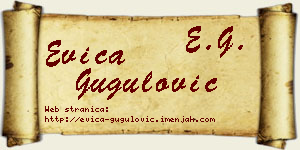 Evica Gugulović vizit kartica